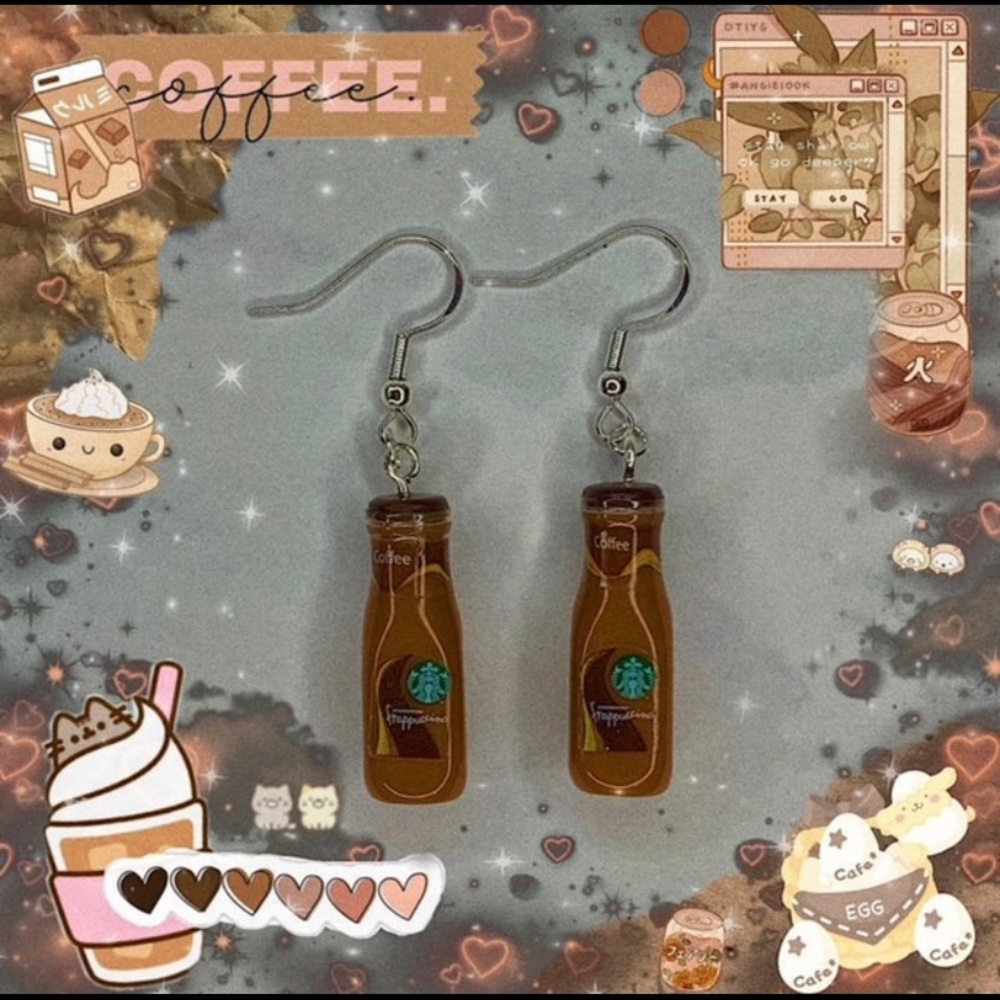 Starbucks coffee earrings